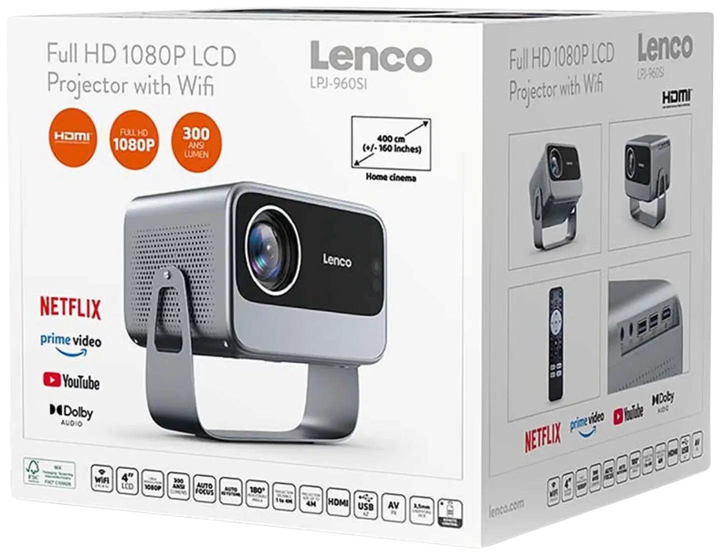Lenco Full HD LCD-projektori LPJ-960SI - 6