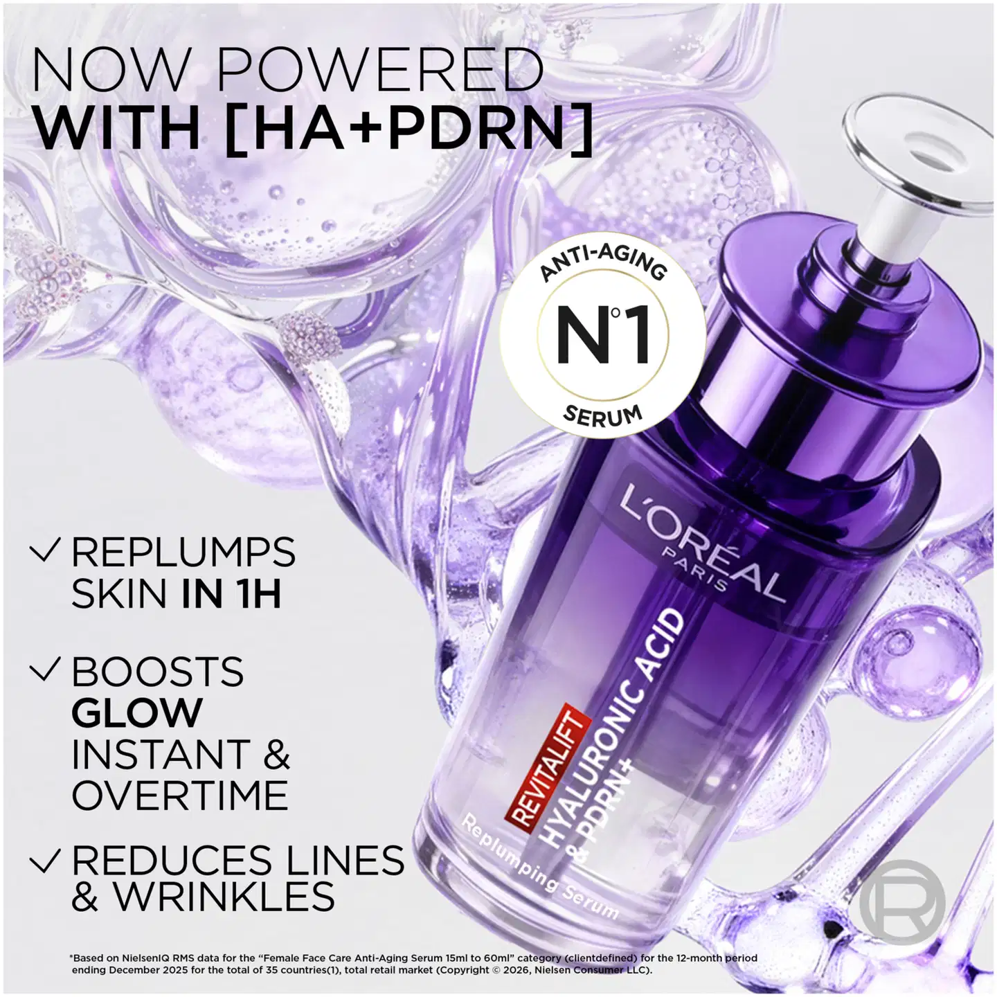 L'Oréal Paris Revitalift Filler Hyaluron PDRN+ -seerumi täyteläistää ihoa ja vähentää ryppyjä 30 ml - 4