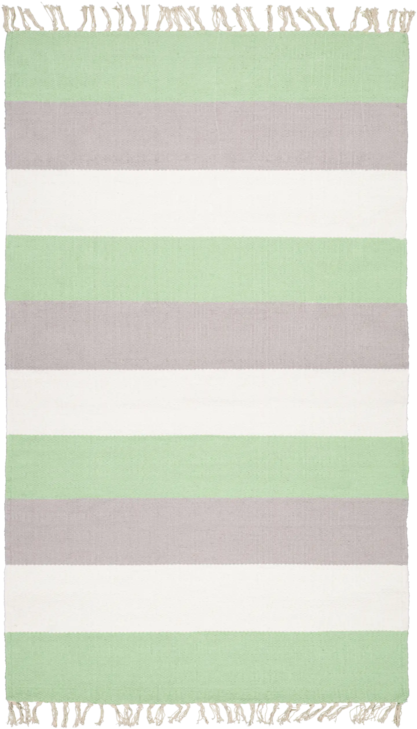 House puuvillamatto Liina 90x150 cm v.vihreä/l.valkoinen/greige - 1