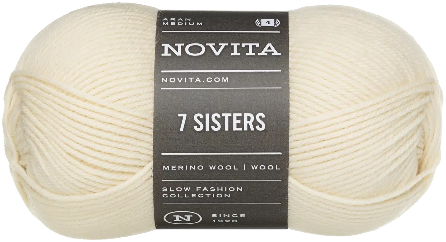 Novita lanka 7 Sisters 100g luonnonvalkoinen 010 - 1