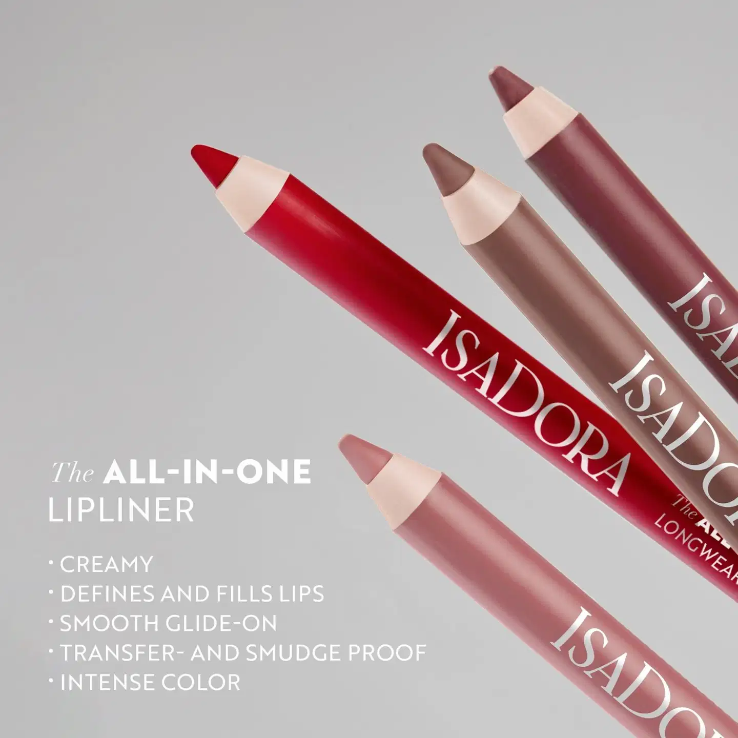 Isadora All-in-One Lipliner huultenrajauskynä 01 Bare Beige 1,2 g - Bare Beige - 3