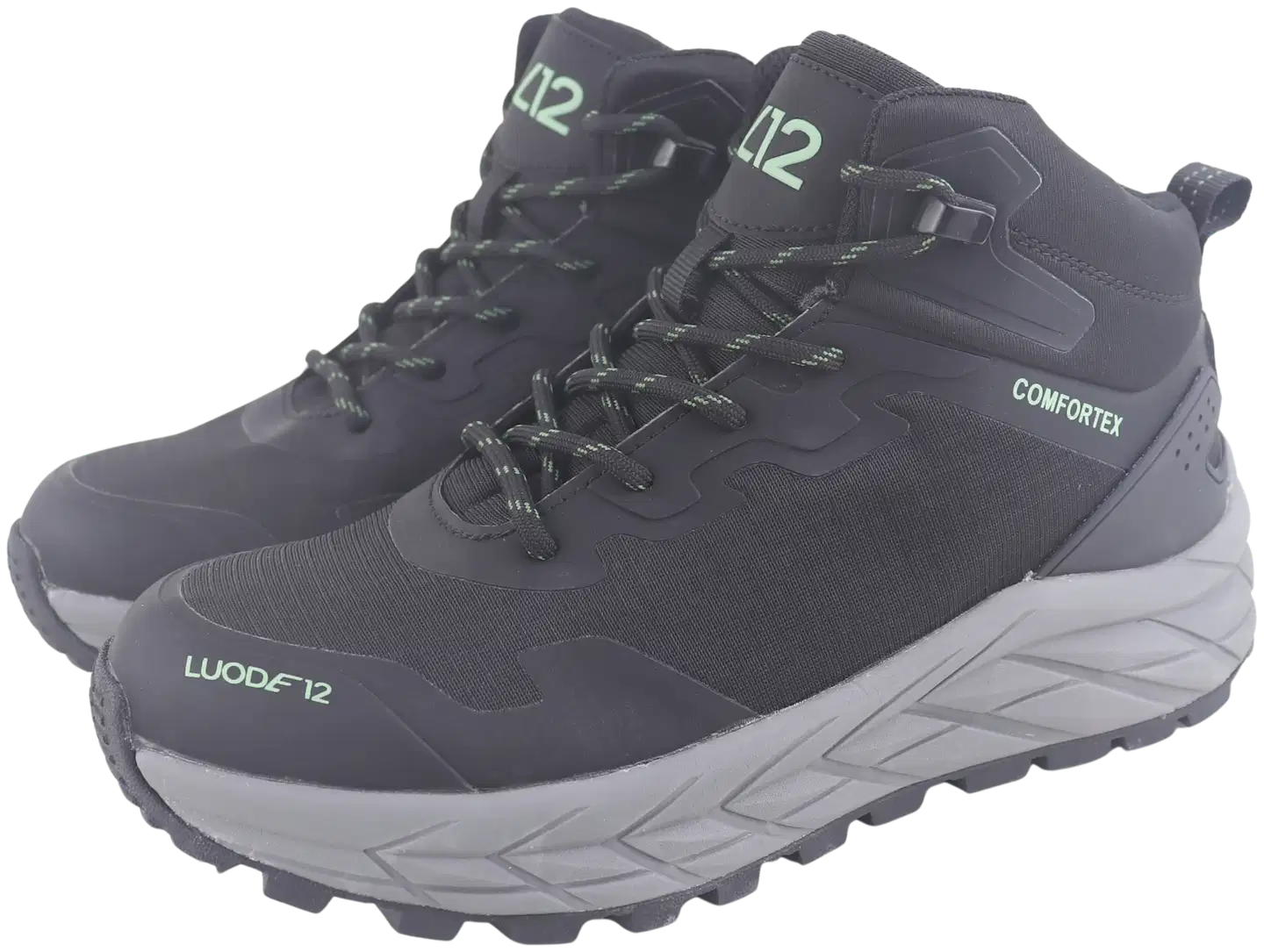 Luode12 naisten ulkoilukengät Utö Mid - Black/olive - 1