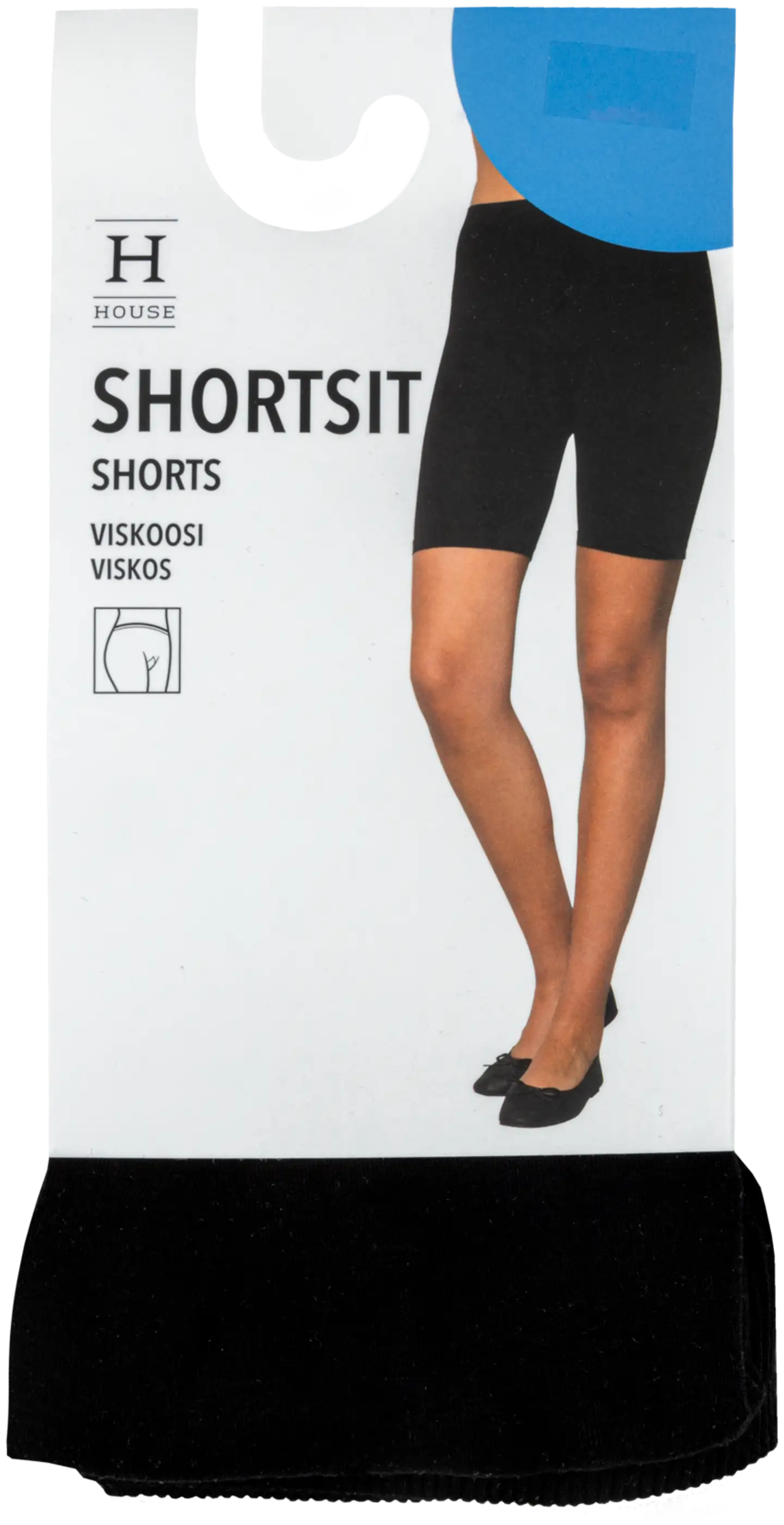 House naisten saumattomat viskoosishortsit - BLACK - 2