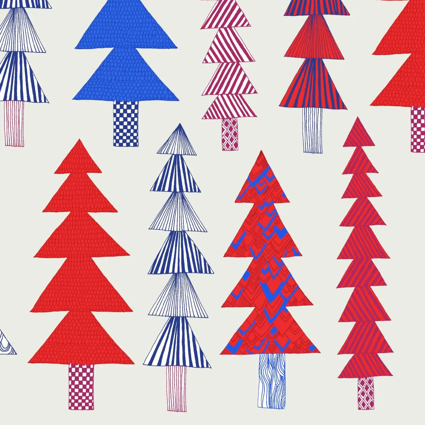 Marimekko Kuusikossa punainen lautasliina 20kpl/33cm