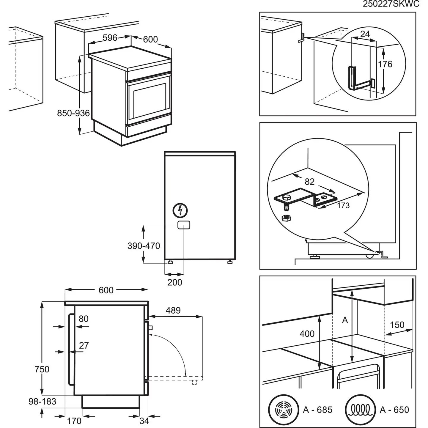 Electrolux lattialiesi induktio 60 cm LKI66440NX teräs - 7