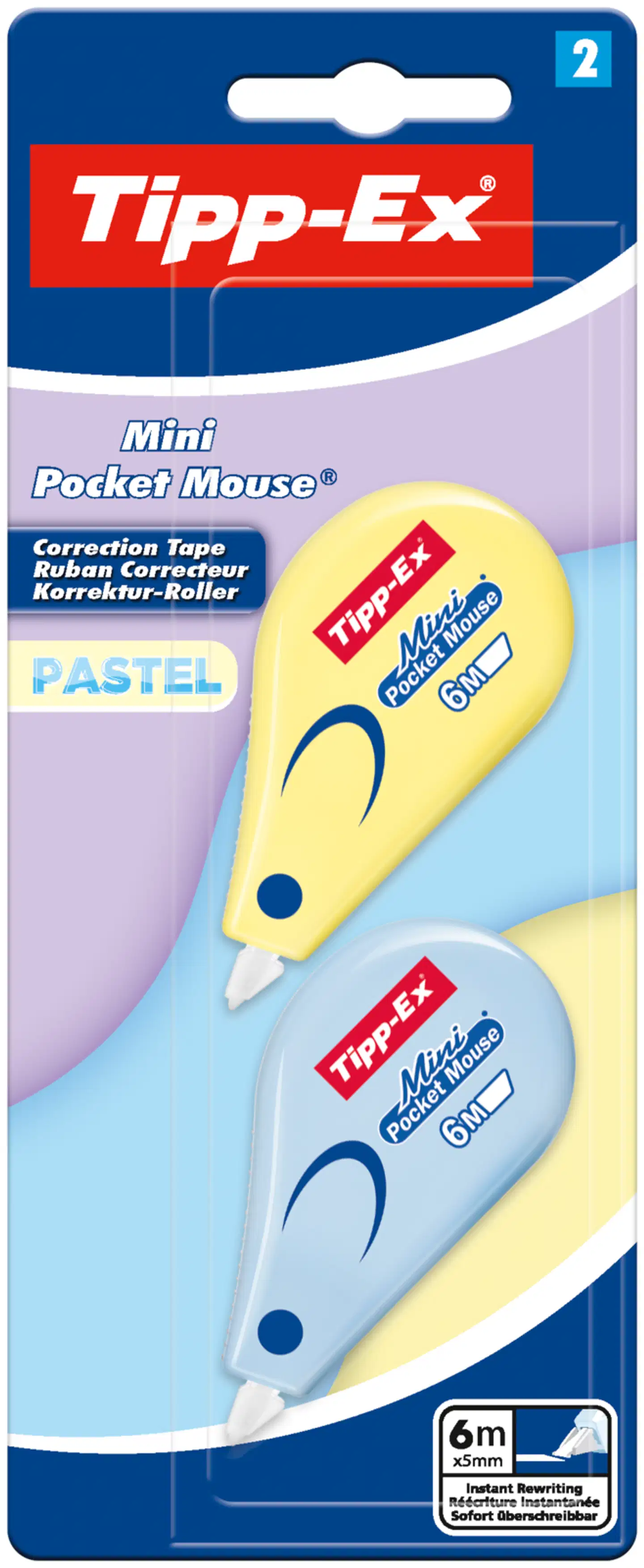 Tipp-ex korjausteippi Pastel 2 pack