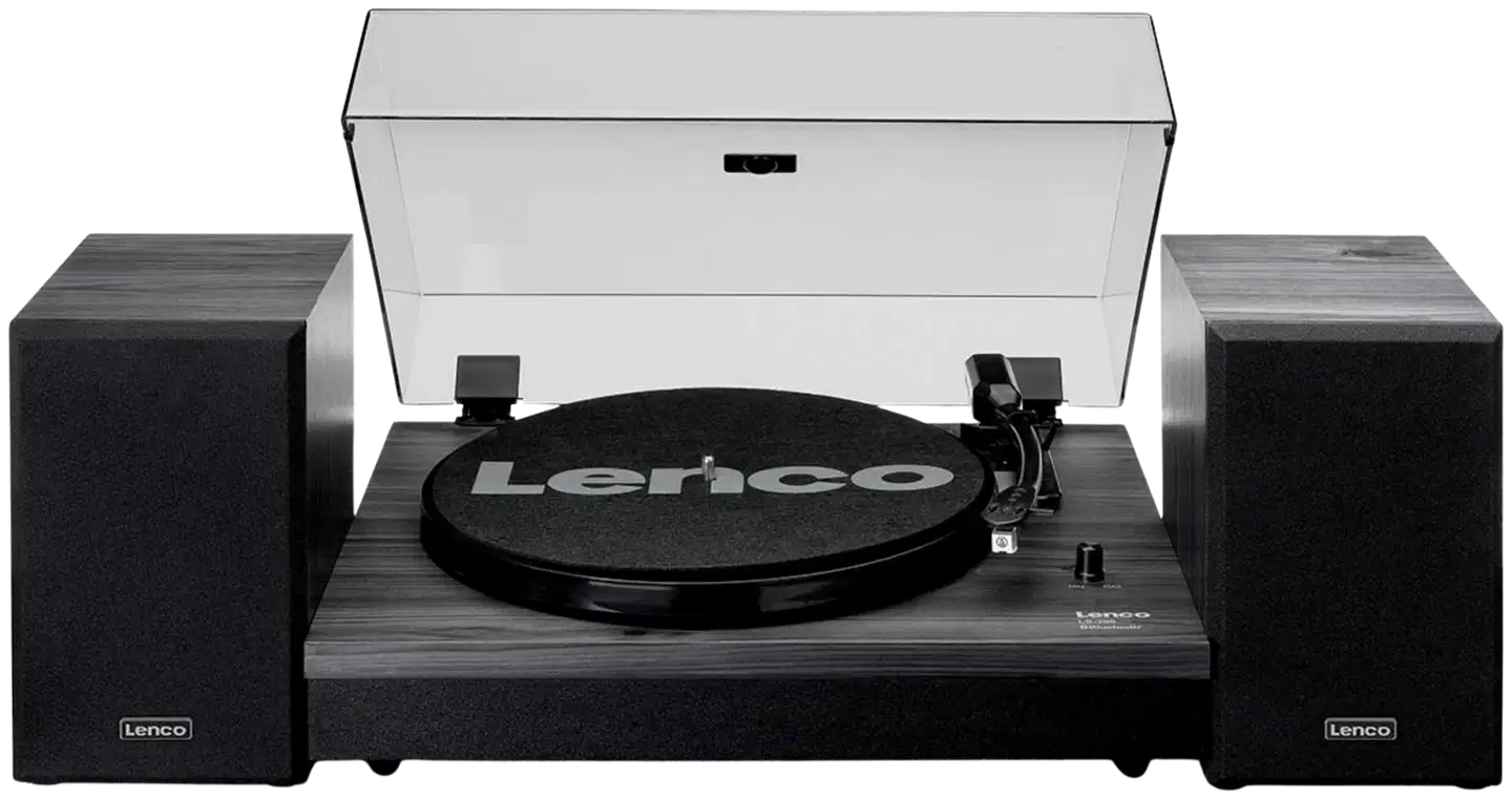 Lenco levysoitin kahdella kaiuttimella 2x10W LS-300BK musta - 1