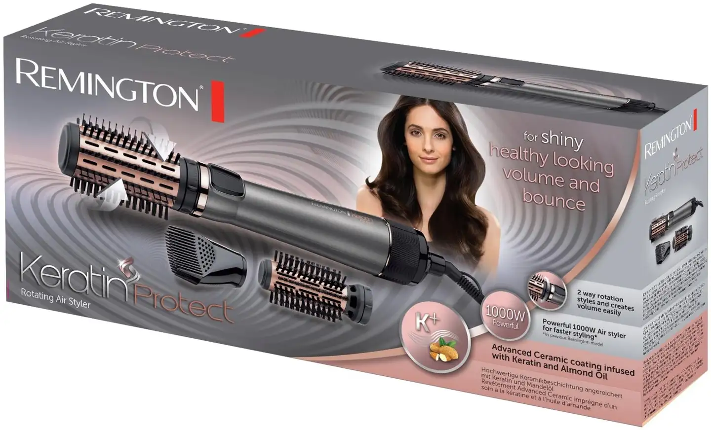 Remington pyörivä ilmakiharrin Keratin Protect AS8810 - 4