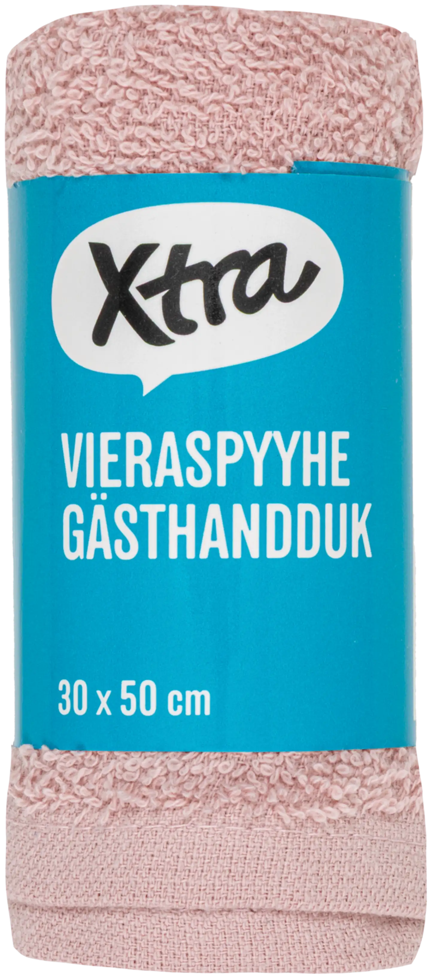 Xtra vieraspyyhe Anna 30x50 cm vaaleanpunainen