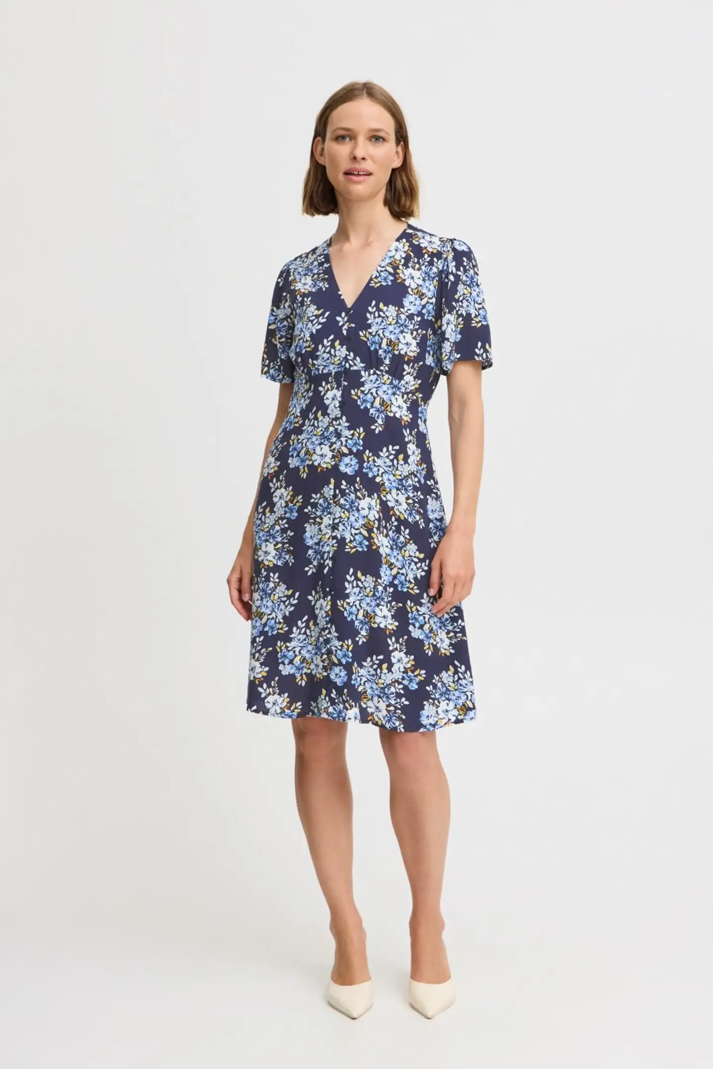 B.young naisten mekko Bymmjoella short - Navy Bouquet - 3