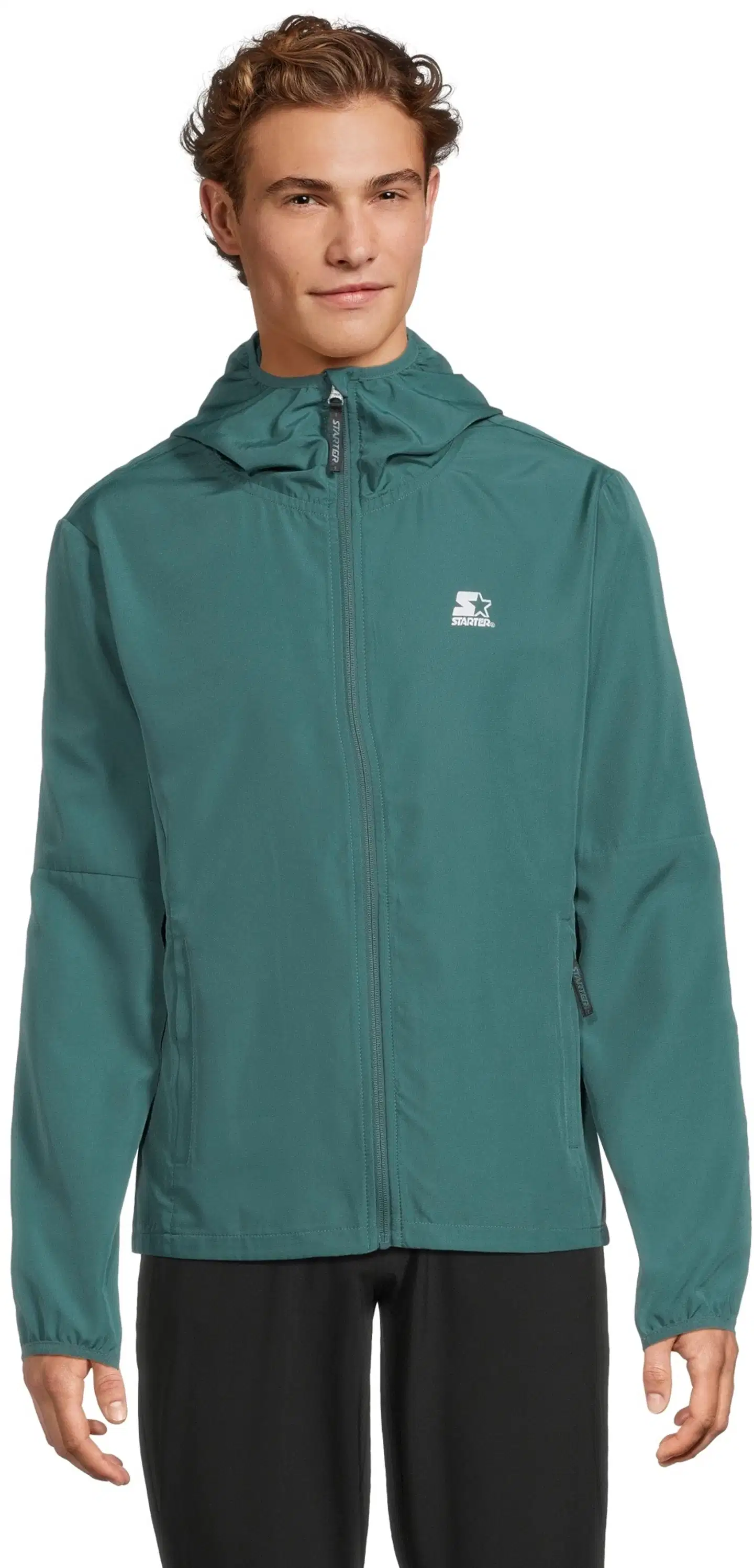 Starter miesten hupullinen juoksutakki SMS26010 - Mallard green - 1