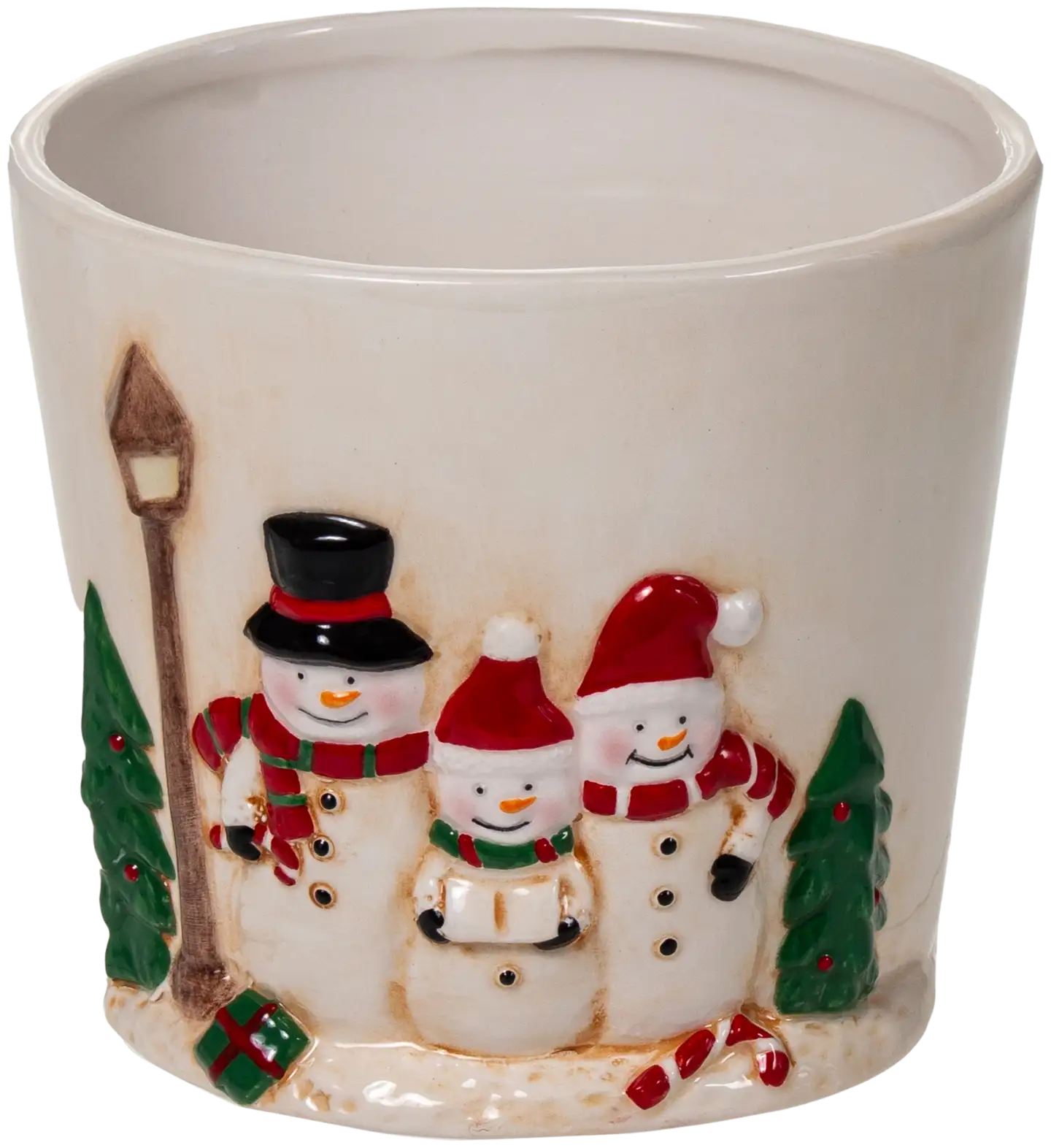 AmandaB ruukku lumiukko Ø15cm, valkoinen