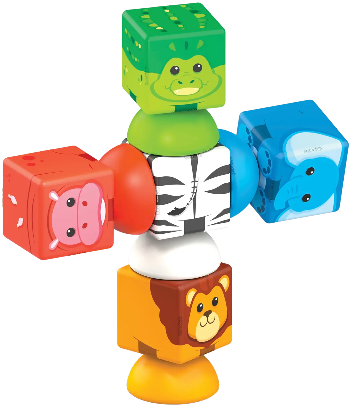 Geomag Magicube Stacking Safari -Rakennussetti - 4