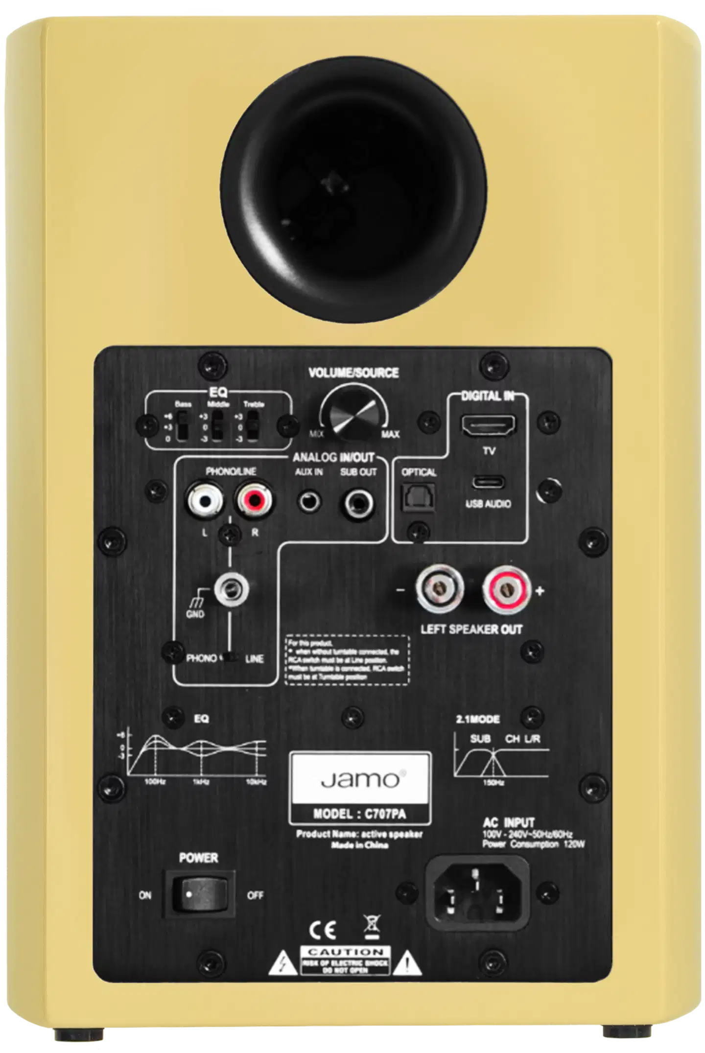 Jamo aktiivikaiutinpari C707PA High Gloss Yellow - 3