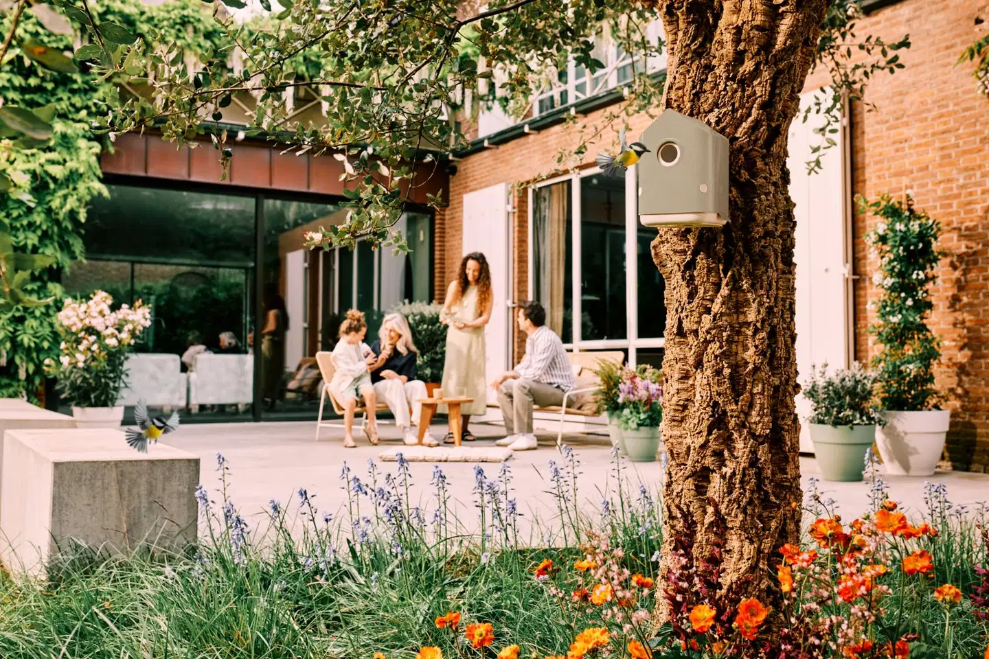 elho linnunpönttö cozy 18cmx18cmx k23cm beige - 4