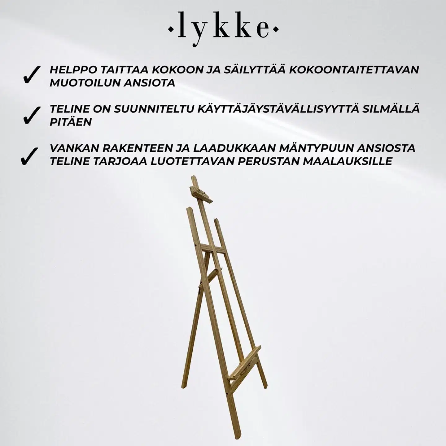 Lykke maalausteline 140x51x70 cm - 3