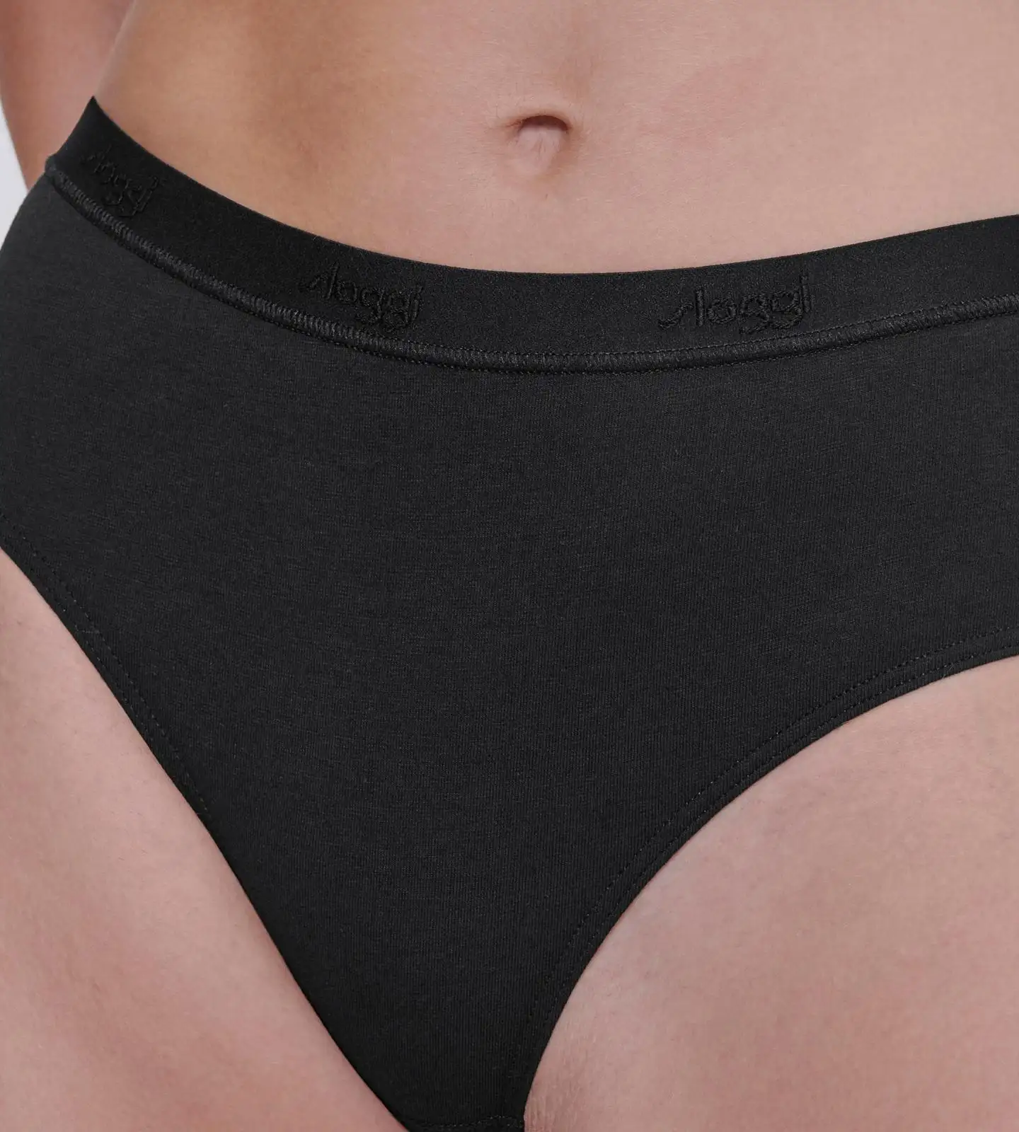 Sloggi naisten alushousut go casual h midi 2-pack - BLACK - 6