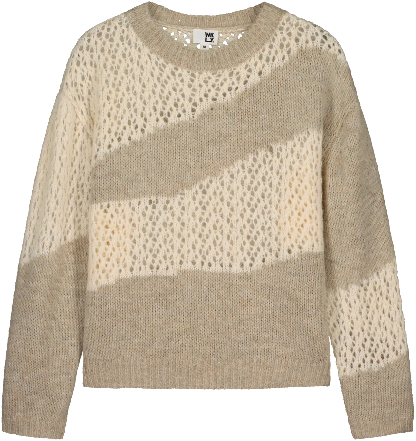 WKLY. naisten neulepusero 213W360156 - Milk/caramel - 1