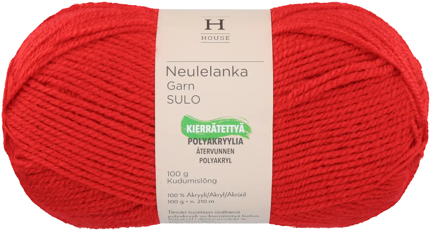 House neulelanka akryyli Sulo 100 g Red 251