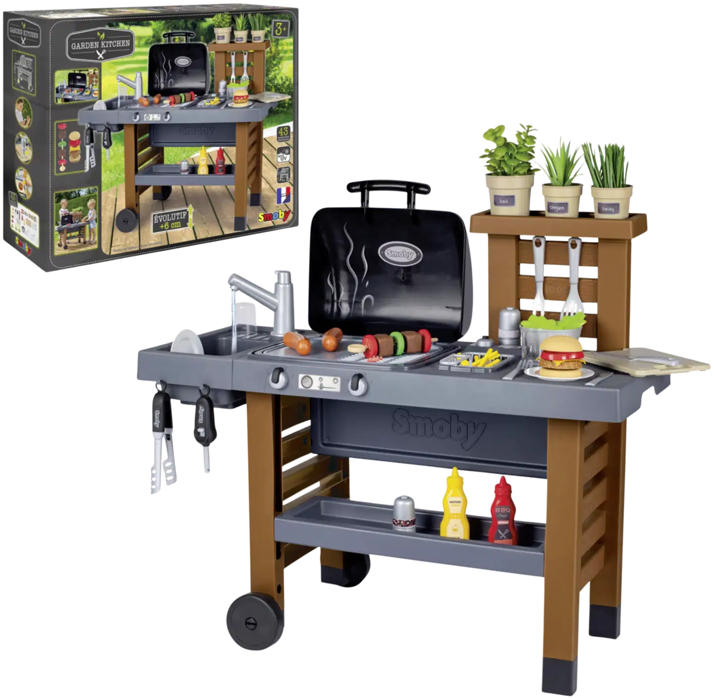 Smoby Garden Kitchen, leikkikeittiö kesäkokkailuun - 1