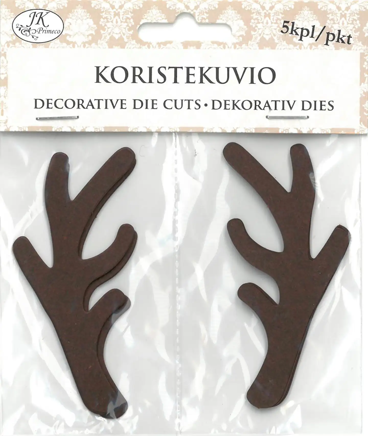 J.K. Primeco koristekuvio Sarvet ruskea 5kpl