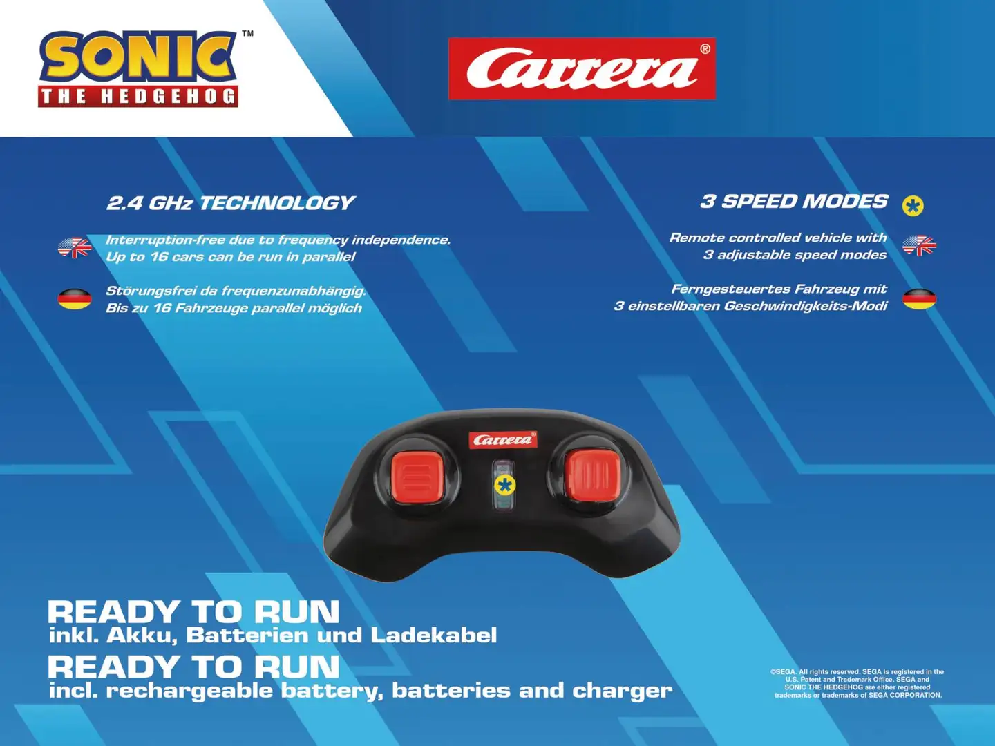 Carrera RC radio-ohjattava autosetti Team Sonic - 23