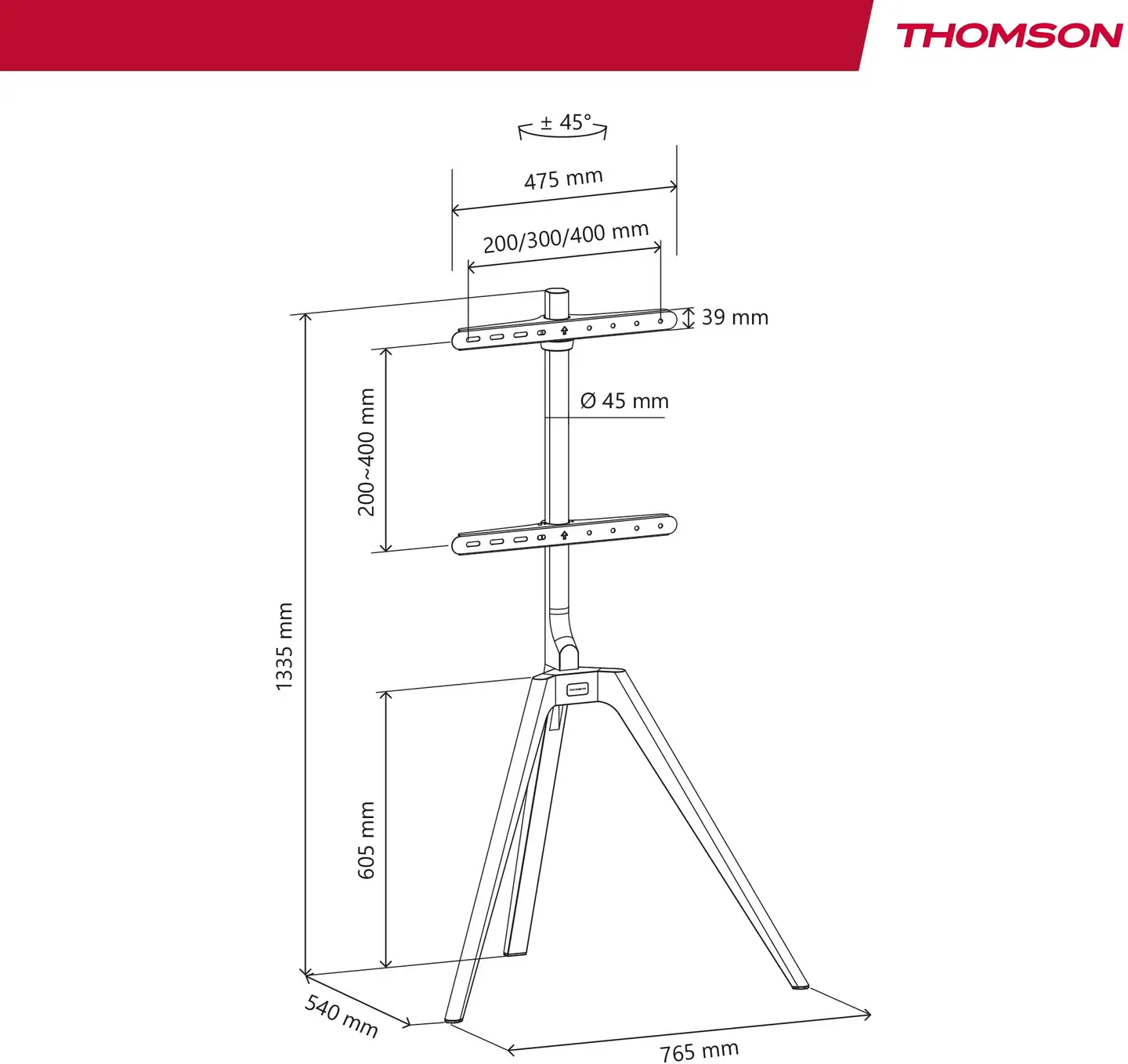 Thomson TV lattiajalusta S603 puu - 7