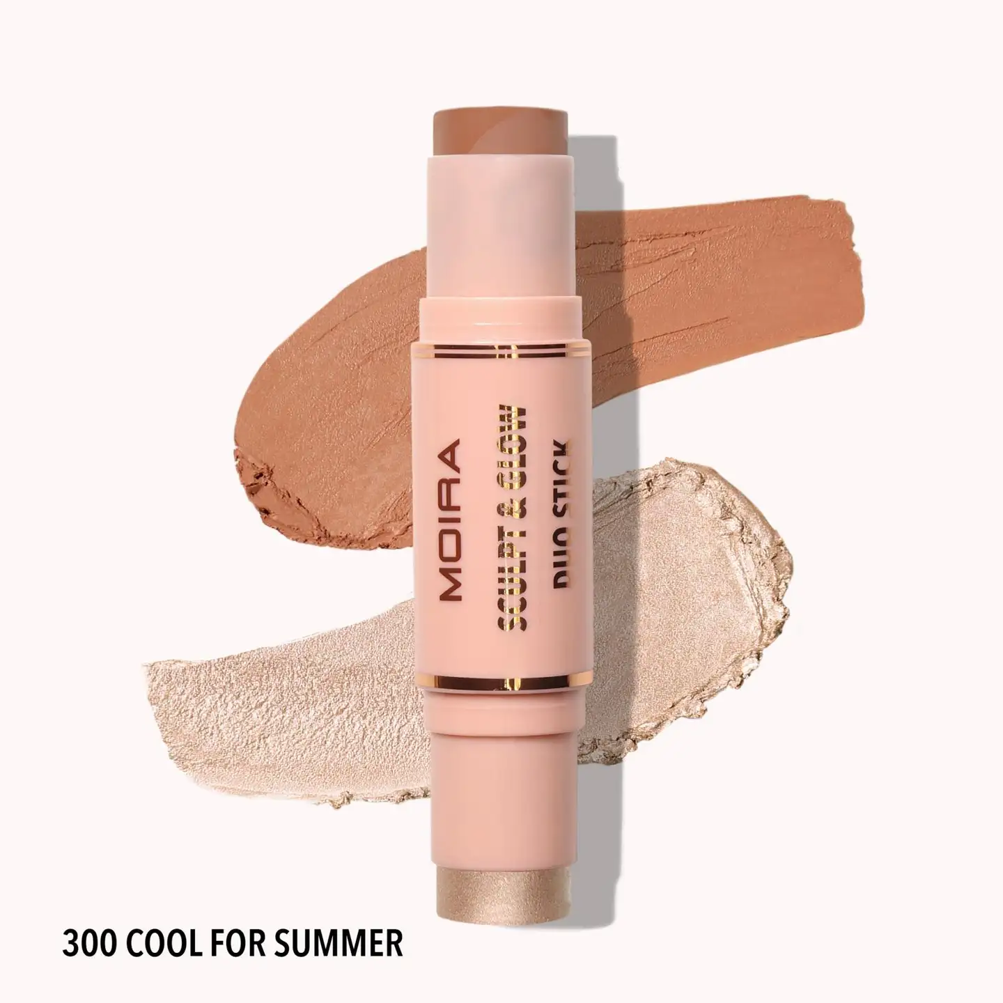 MOIRA Sculpt & Glow Duo Stick varjostus- ja korostuspuikko 6 g + 5,2 g - 300 Cool For Summe - 3