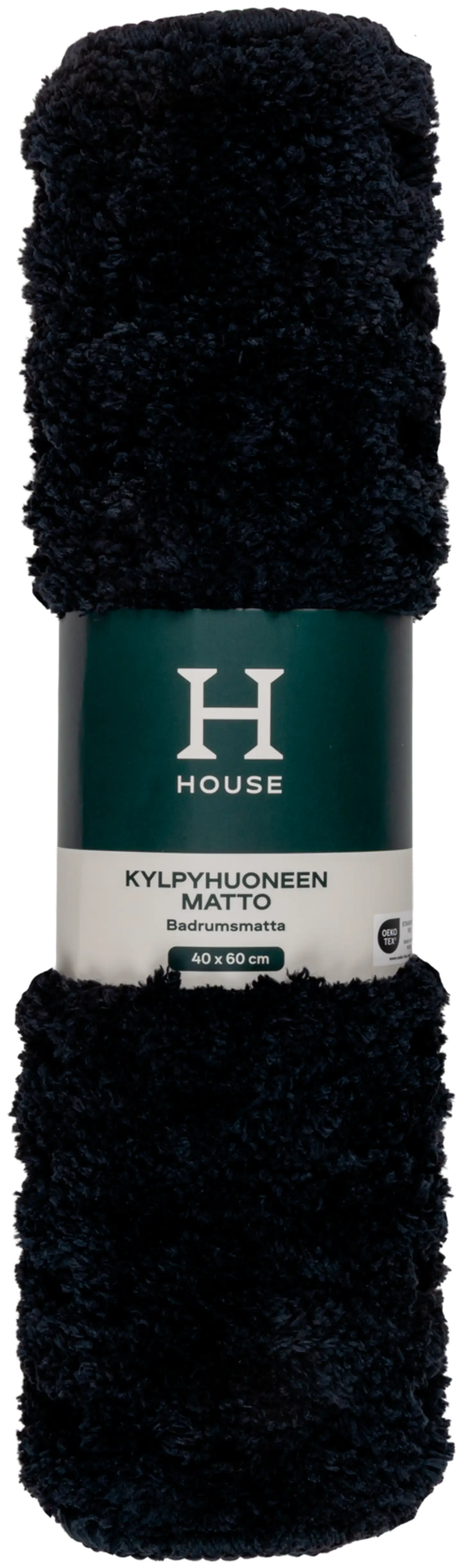 House kylpyhuoneenmatto Vohveli 40x60 cm, musta - 2