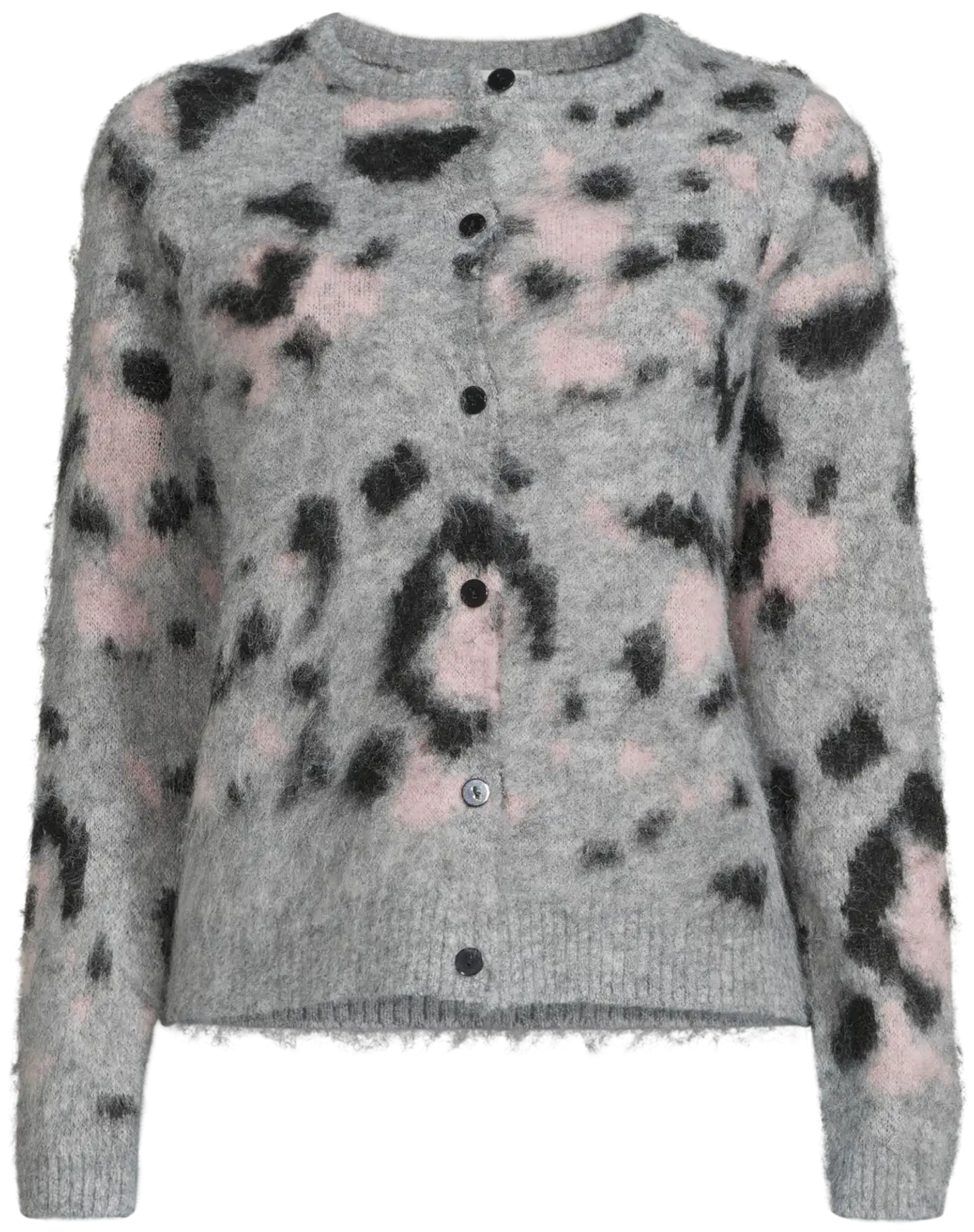 WKLY. naisten intarsia-neuletakki, harjattu pehmeä pörröpinta, villasekoite 213W312680 - MULTI COLOR - 2