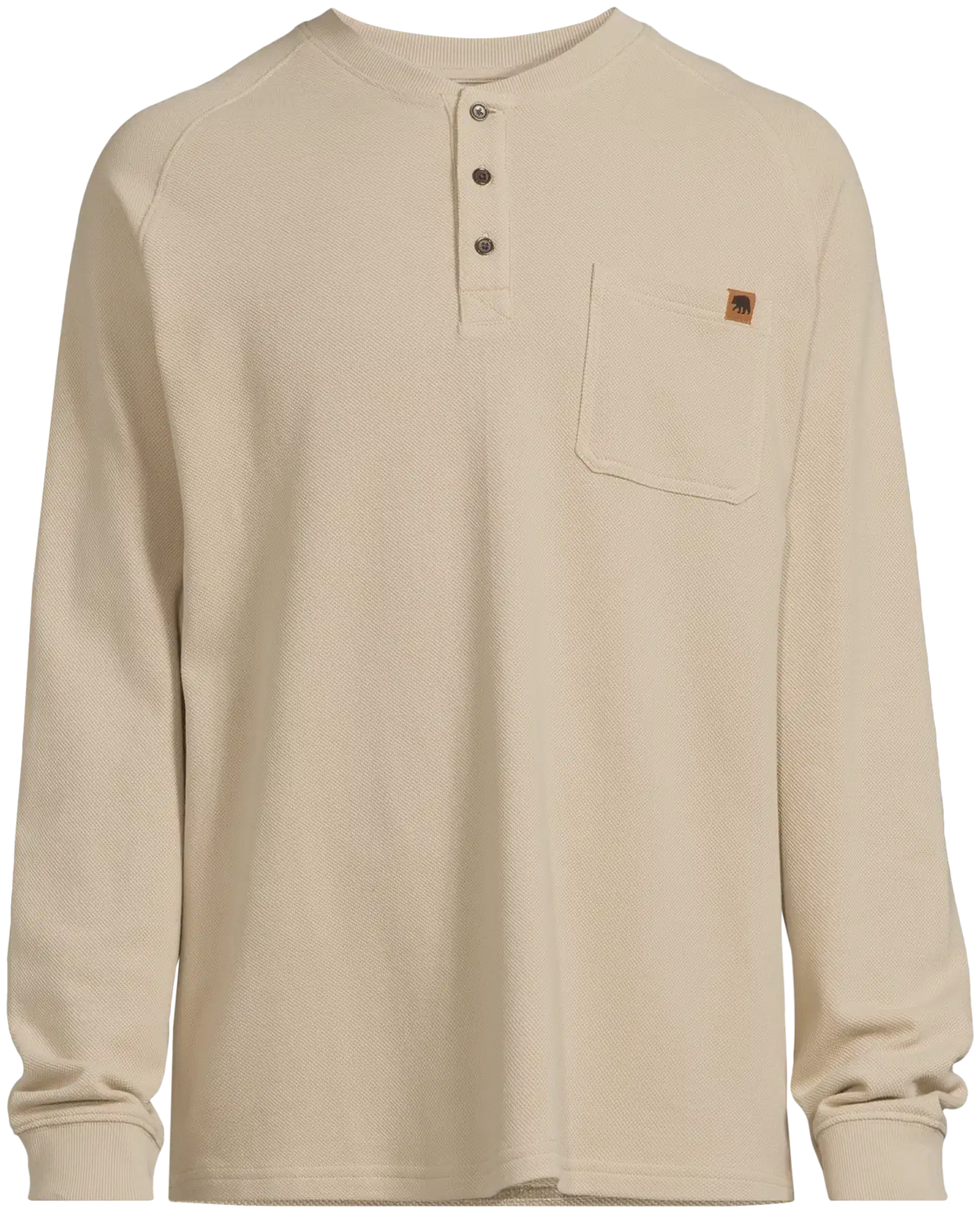 House miesten henley-paita tasku 195H292605 - Beige - 2