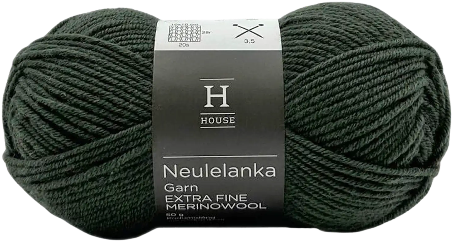 House neulelanka merinovilla 311120 50 g Forest Green 12078