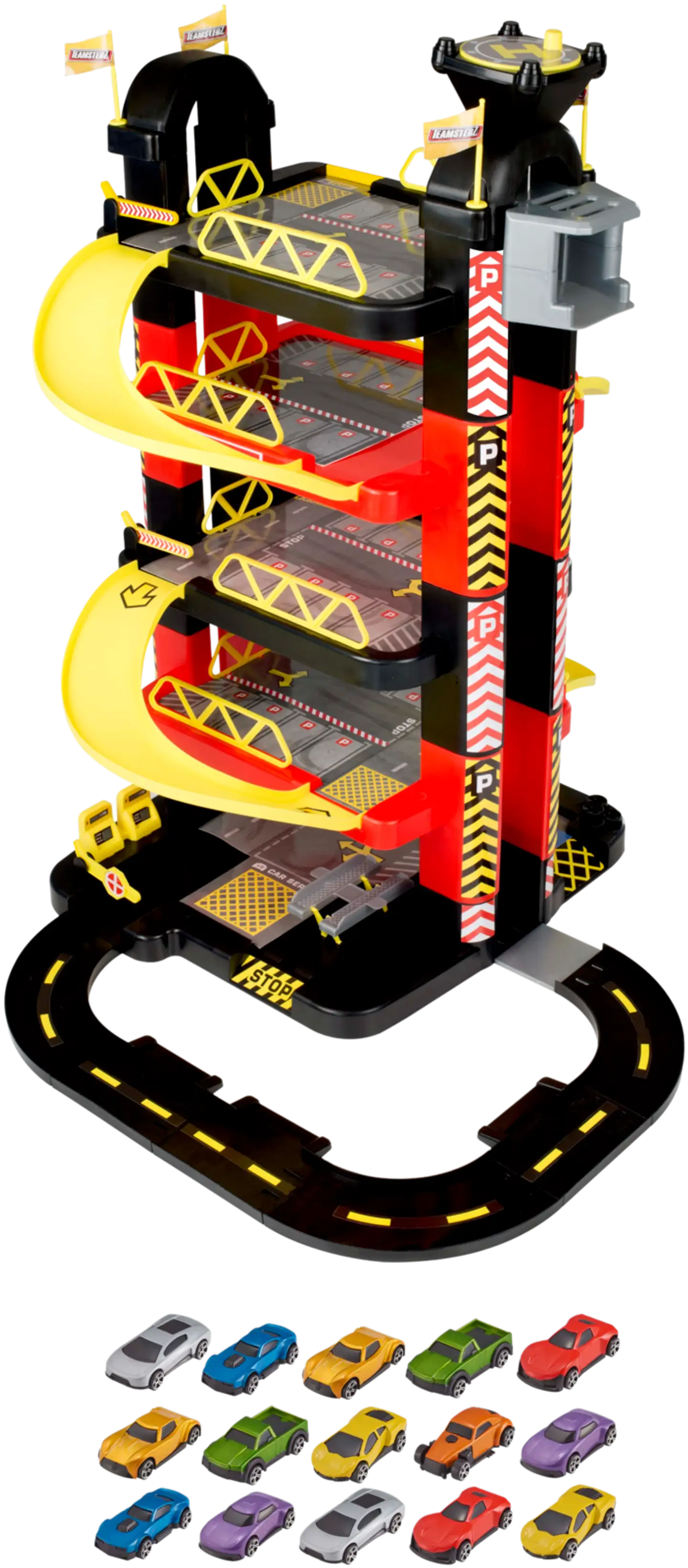 Teamsterz lelu 5-kerroksinen parkkitalo ja 15 pikkuautoa - 1