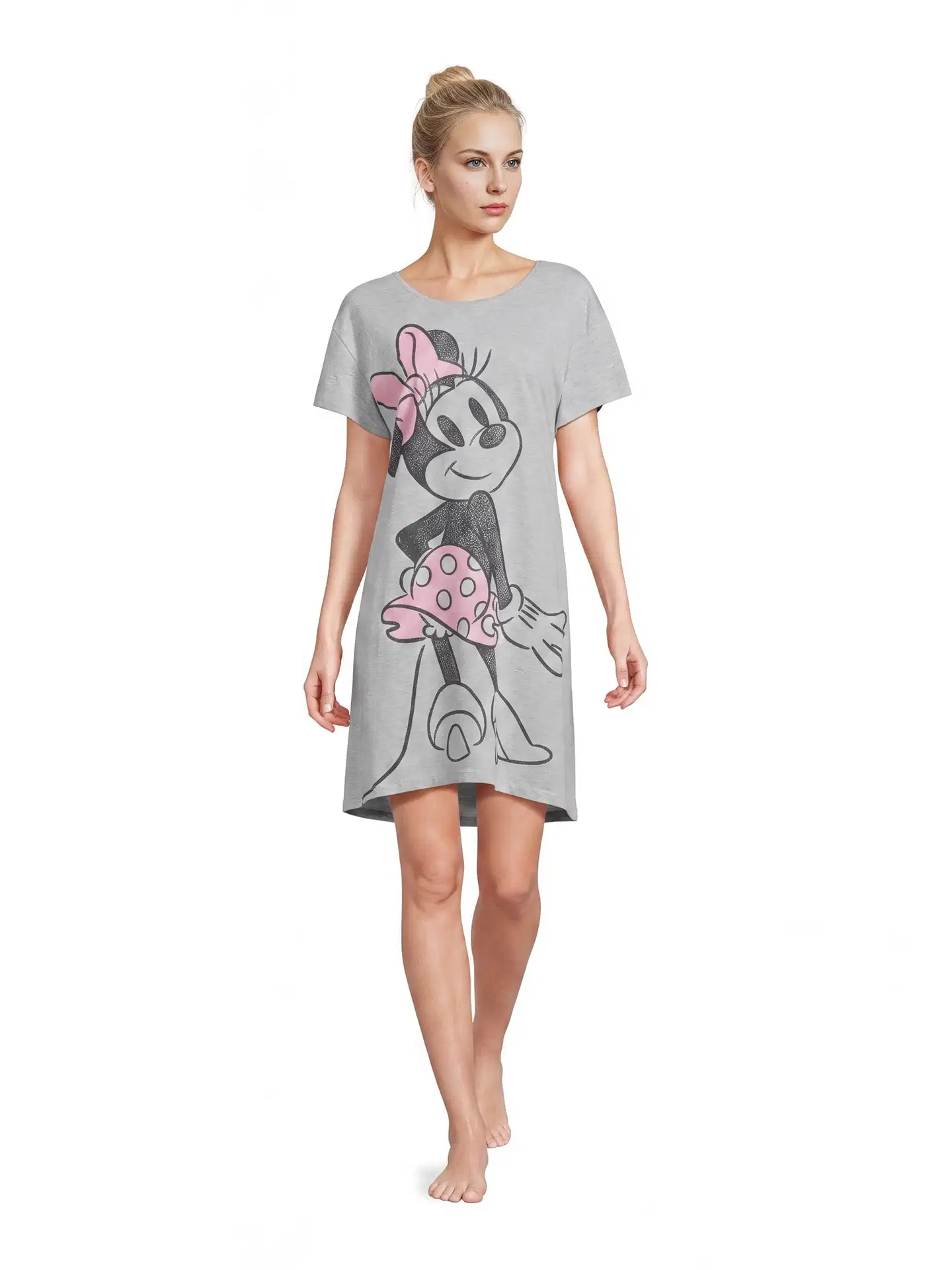 Disney naisten yöpaita DS60804 - Light Grey Melange - 1