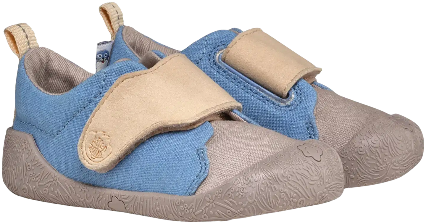 Affenzahn pienten lasten paljasjalkakenkä Prewalker Cotton Smally - Blue - 1