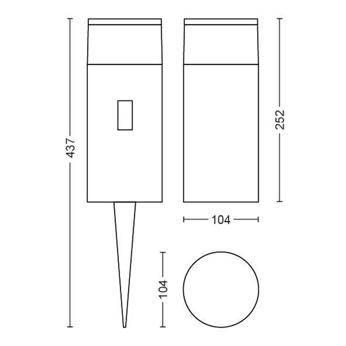 Philips Hue Calla -lisäjalusta ulkokäyttöön 8W 2000-6500K 590LM musta - 3