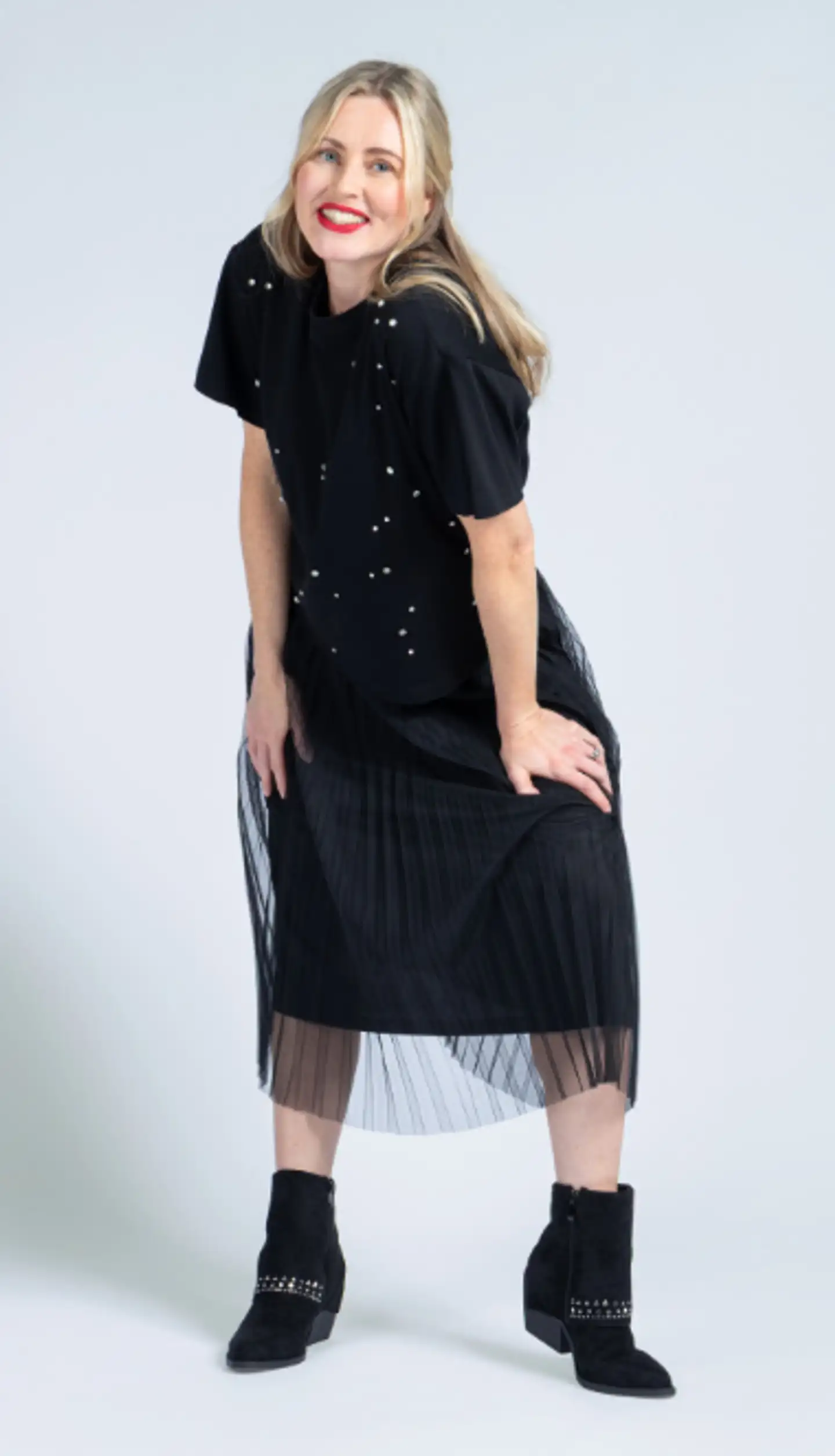 WKLY. naisten bootsit Liana - BLACK - 5