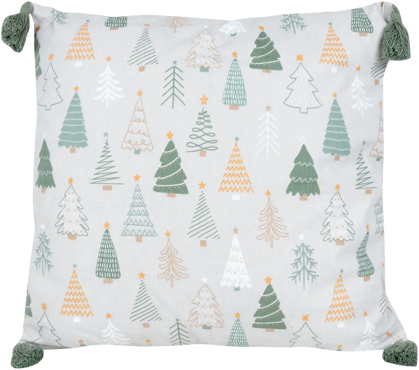 House sisustustyyny Christmas trees 50x50 cm beige/vihreä - 1