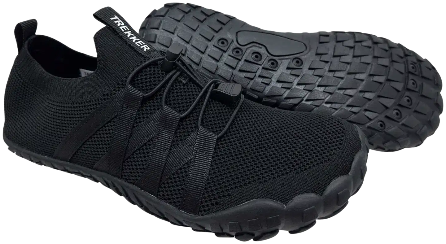 Trekker paljasjalkakengät comfort, musta - Musta - 1