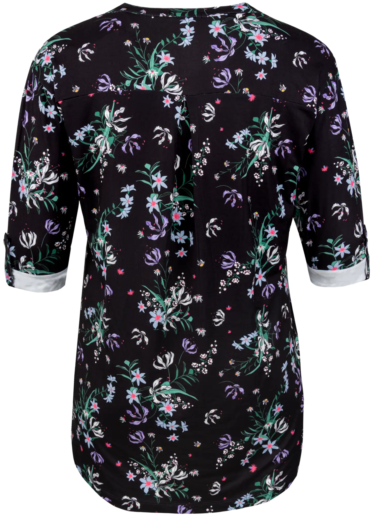 House naisten trikootunika 213HP03100, D-mitoitus - black flower - 3