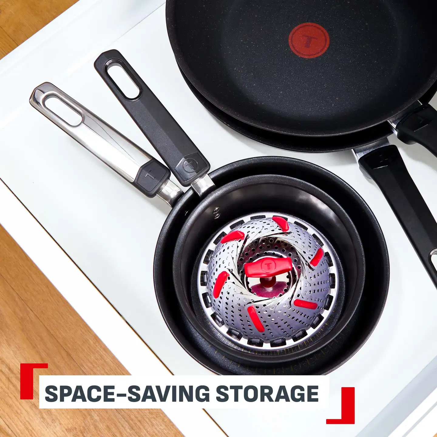 Tefal Ingenio Plus kokoontaittuva höyrytyskori ruostumatonta terästä K1993034 - 4
