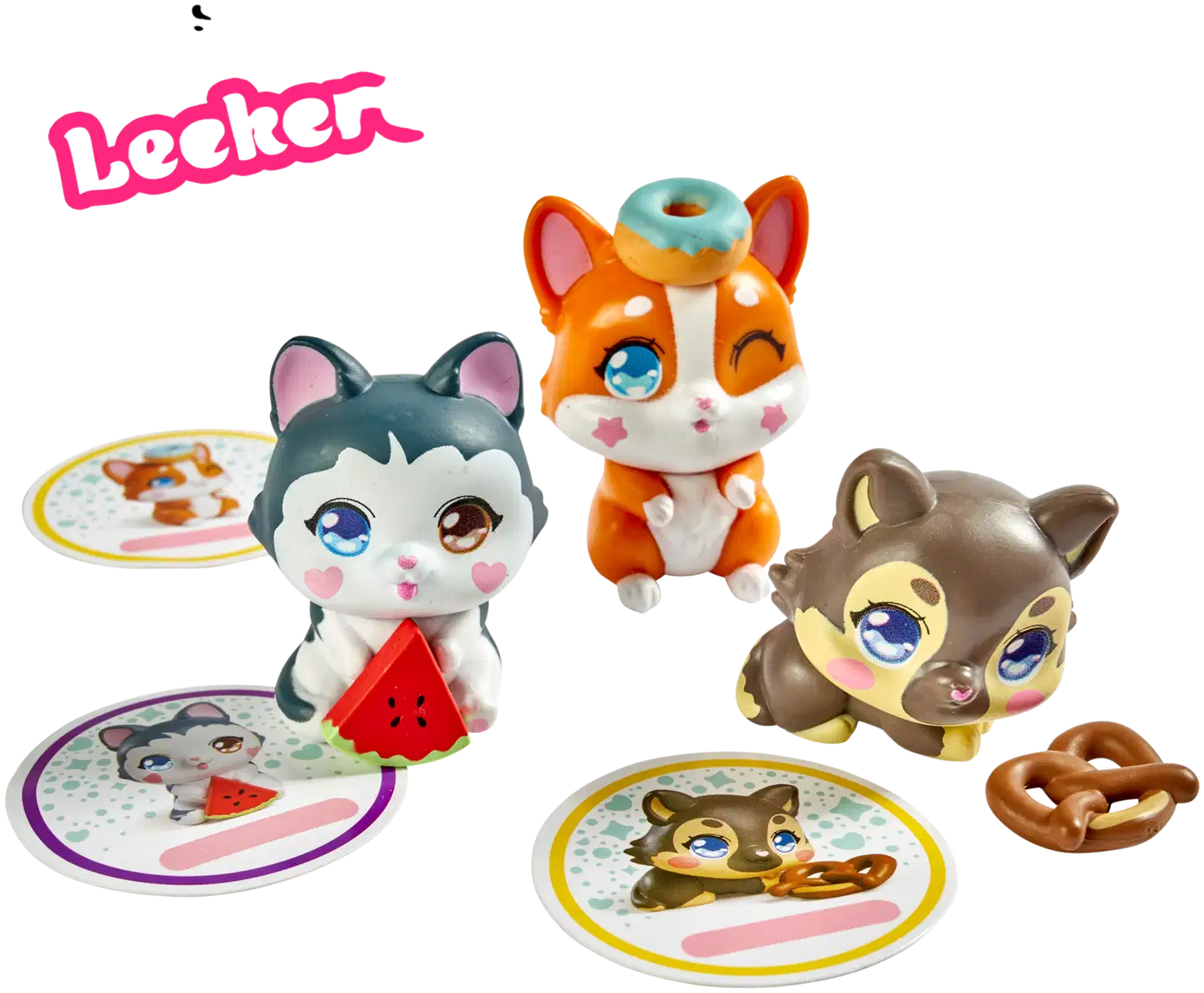 Simba - Kawaii Pups, söpö 4,5 cm keräilylemmikki ja herkkuruoka, 18 erilaista, myydään yksittäin - 4