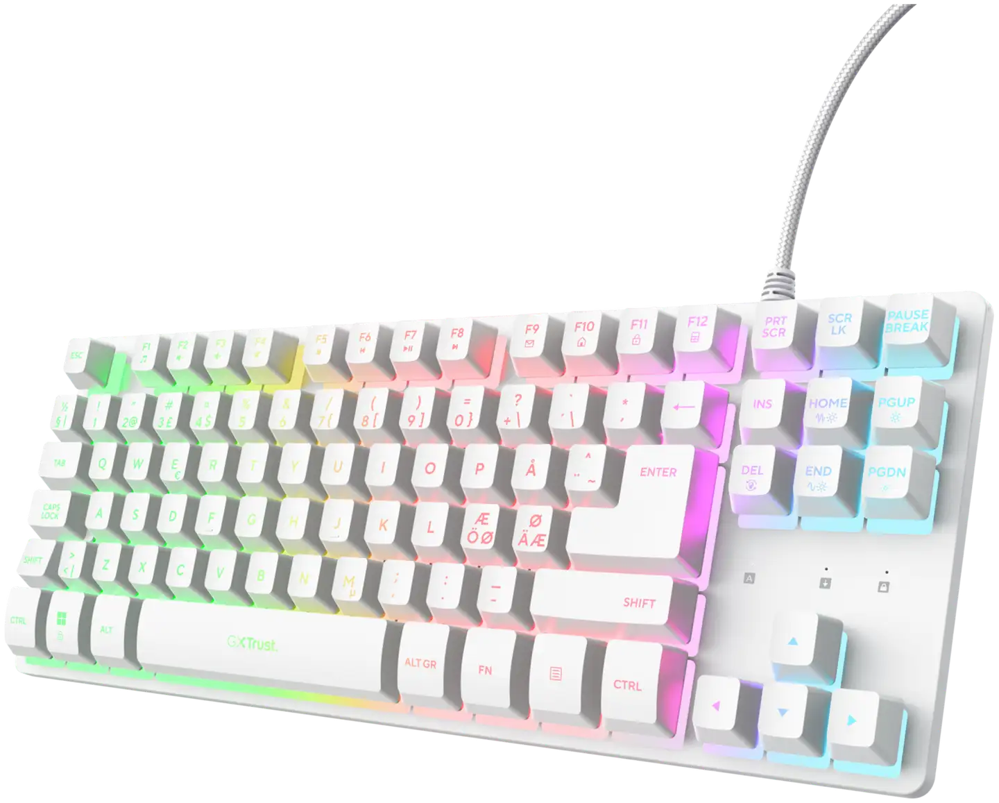Trust Pelinäppäimistö GXT 833 Thado TKL valkoinen - 2