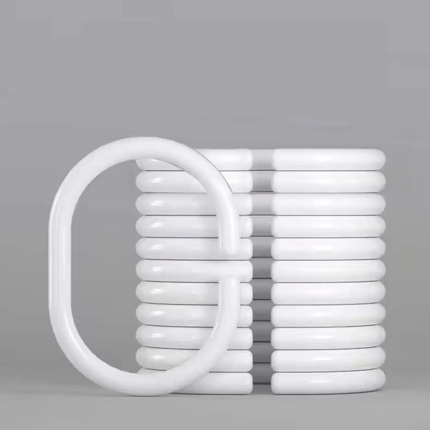 Ihanin suihkuverhorenkaat valkoinen 10 kpl - 3