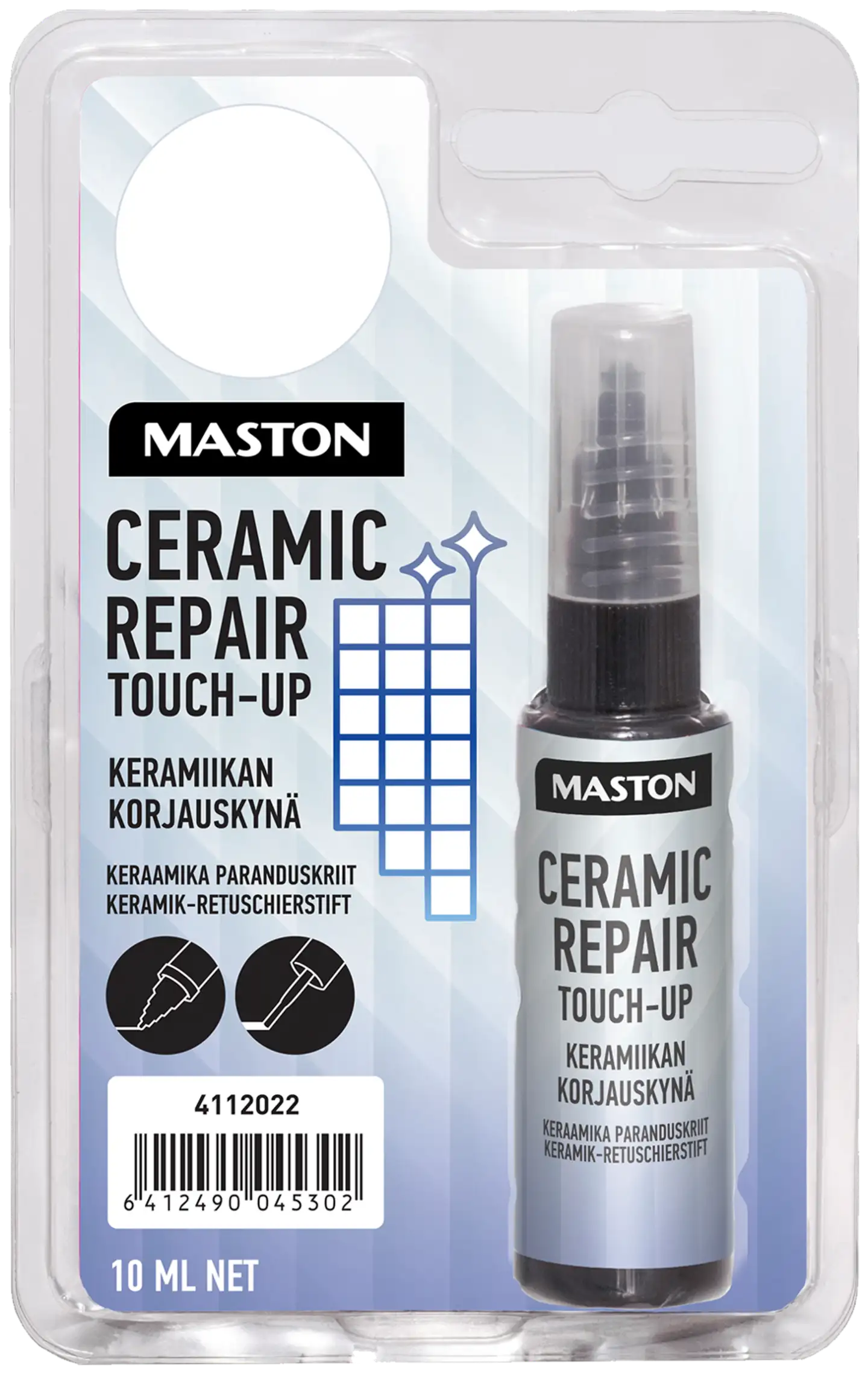 Maali Keramiikan korjaus Touch-up 10ml Valkoinen