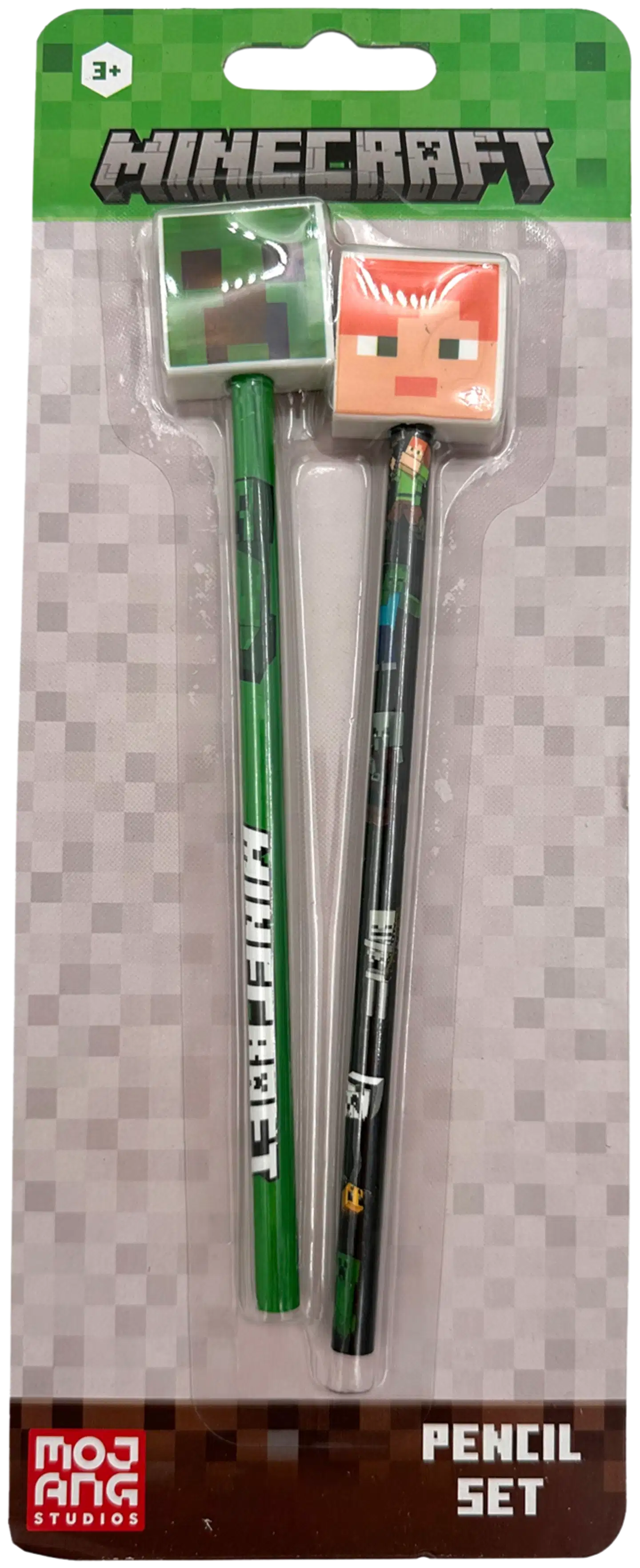 Minecraft pyyhekumitopper lyijykynät 2kpl/pkt