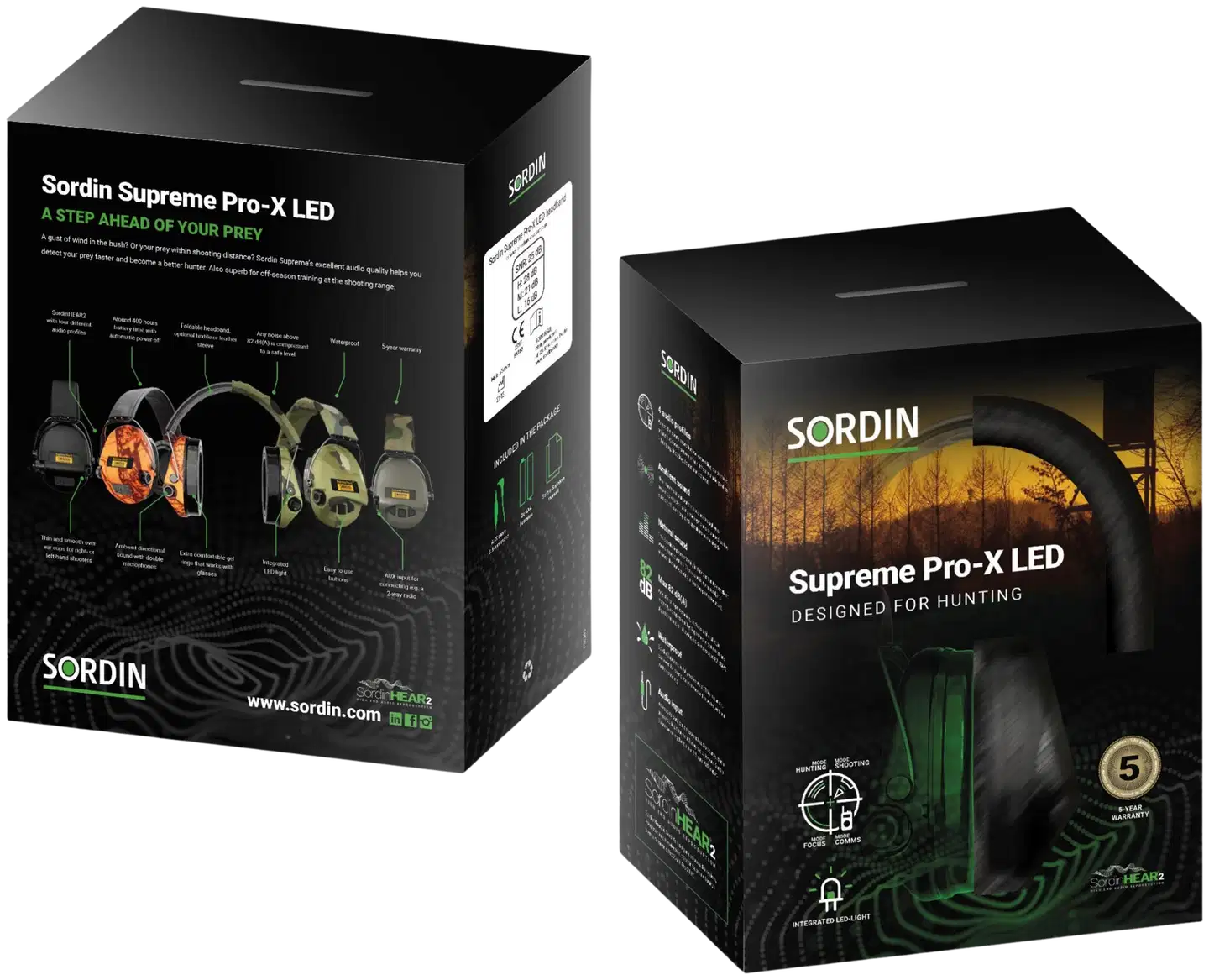 Sordin aktiivikuulosuojain Supreme Pro-X Hear2 LED Gel, oranssi 75302-X-09-S - 4