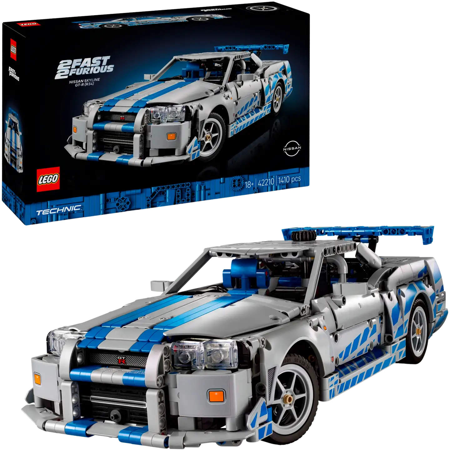 LEGO® Technic 42210 2 Fast 2 Furious Nissan Skyline GT-R (R34) ‑auto - 1