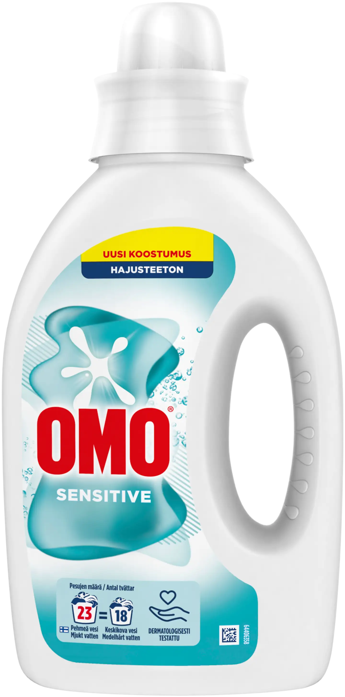 Omo Sensitive Nestemäinen pyykinpesuaine Hajusteeton 920 ml 23 pesua