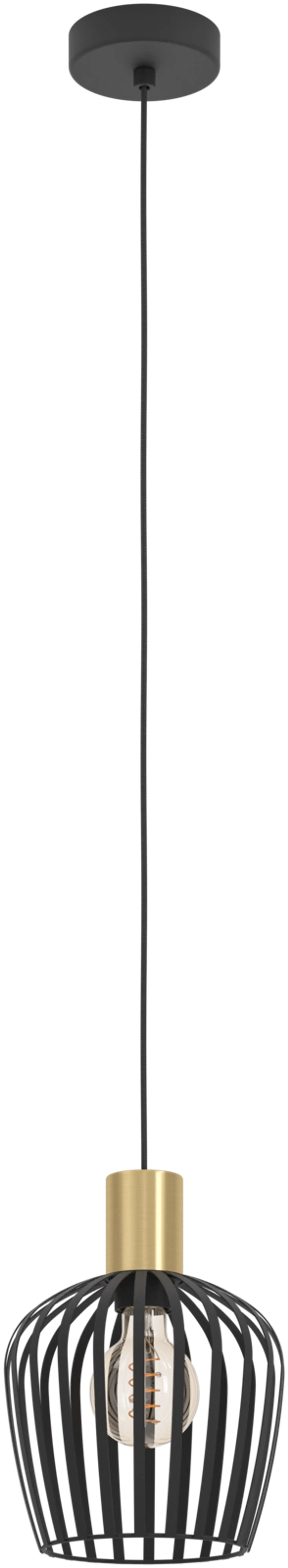 EGLO riippuvalaisin Empoli E27 messinki/musta - 1